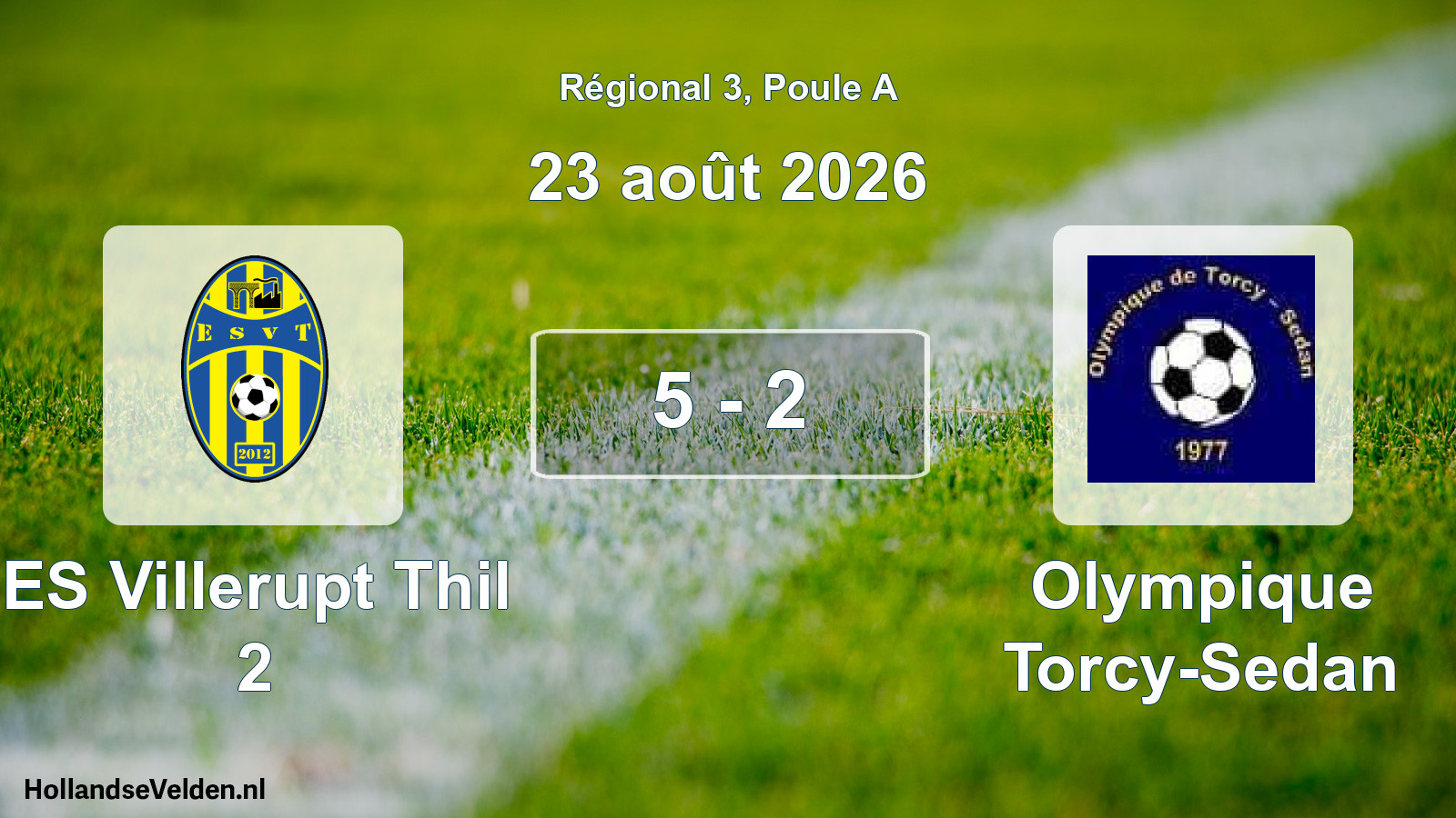 Scheduled Match: ES Villerupt Thil 2 - Olympique Torcy-Sedan (23 August 2026)