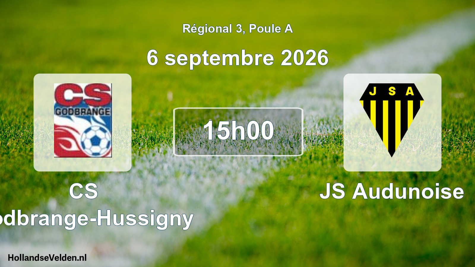 Scheduled Match: CS Godbrange-Hussigny - JS Audunoise (6 September 2026)