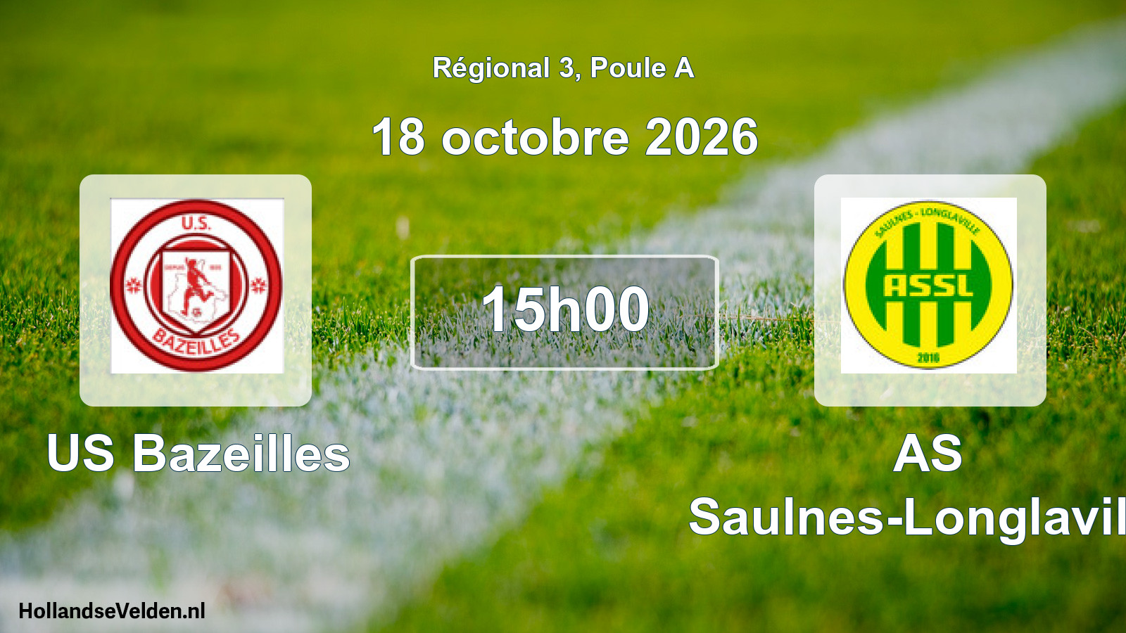 Match programmé: US Bazeilles - AS Saulnes-Longlaville (18 octobre 2026)