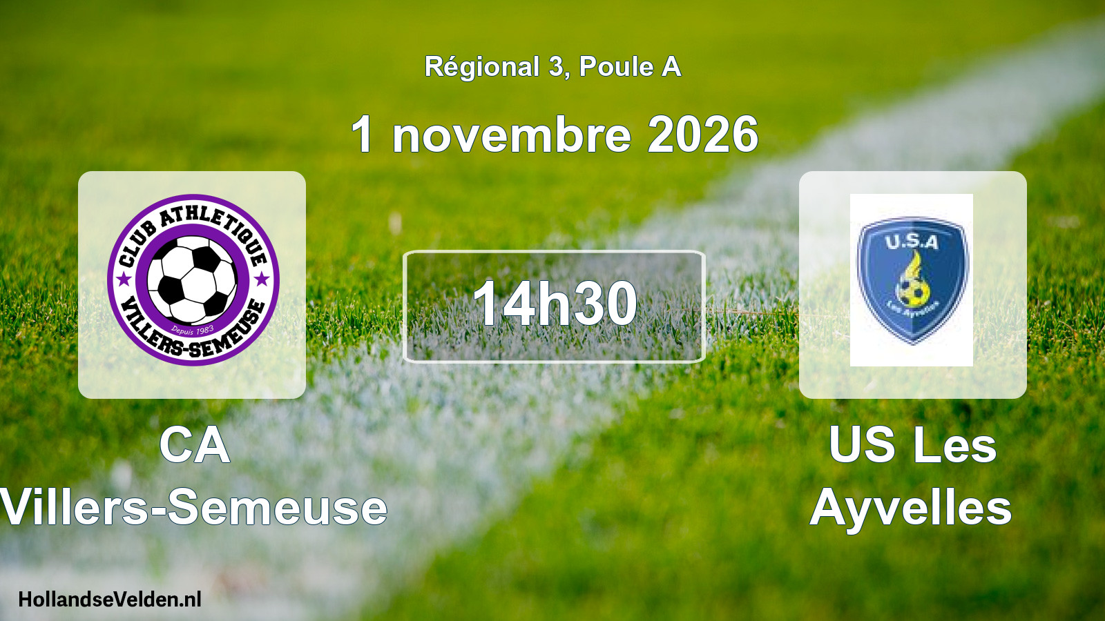 Scheduled Match: CA Villers-Semeuse - US Les Ayvelles (1 November 2026)