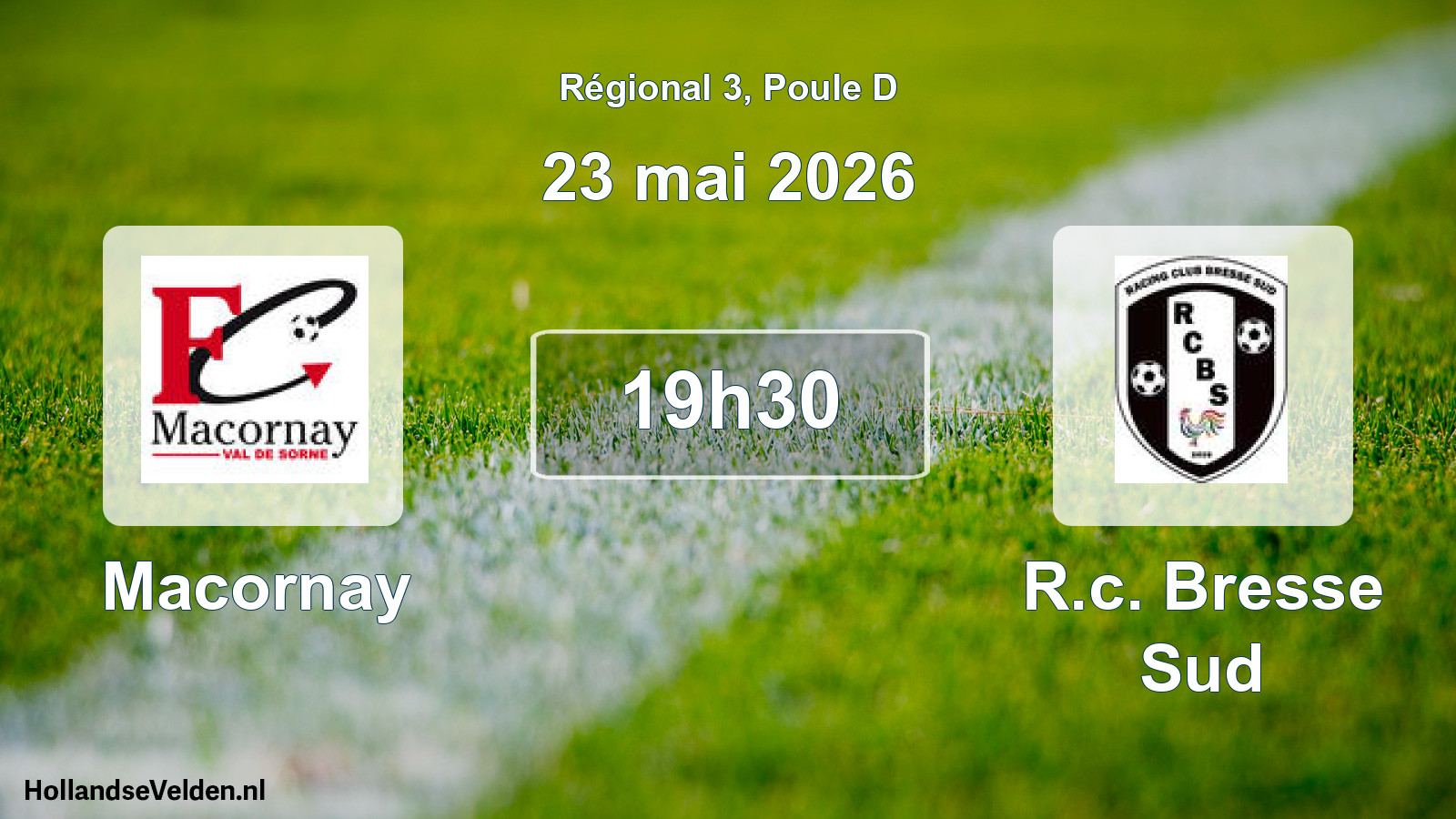 Scheduled Match: Macornay - R.c. Bresse Sud (23 May 2026)