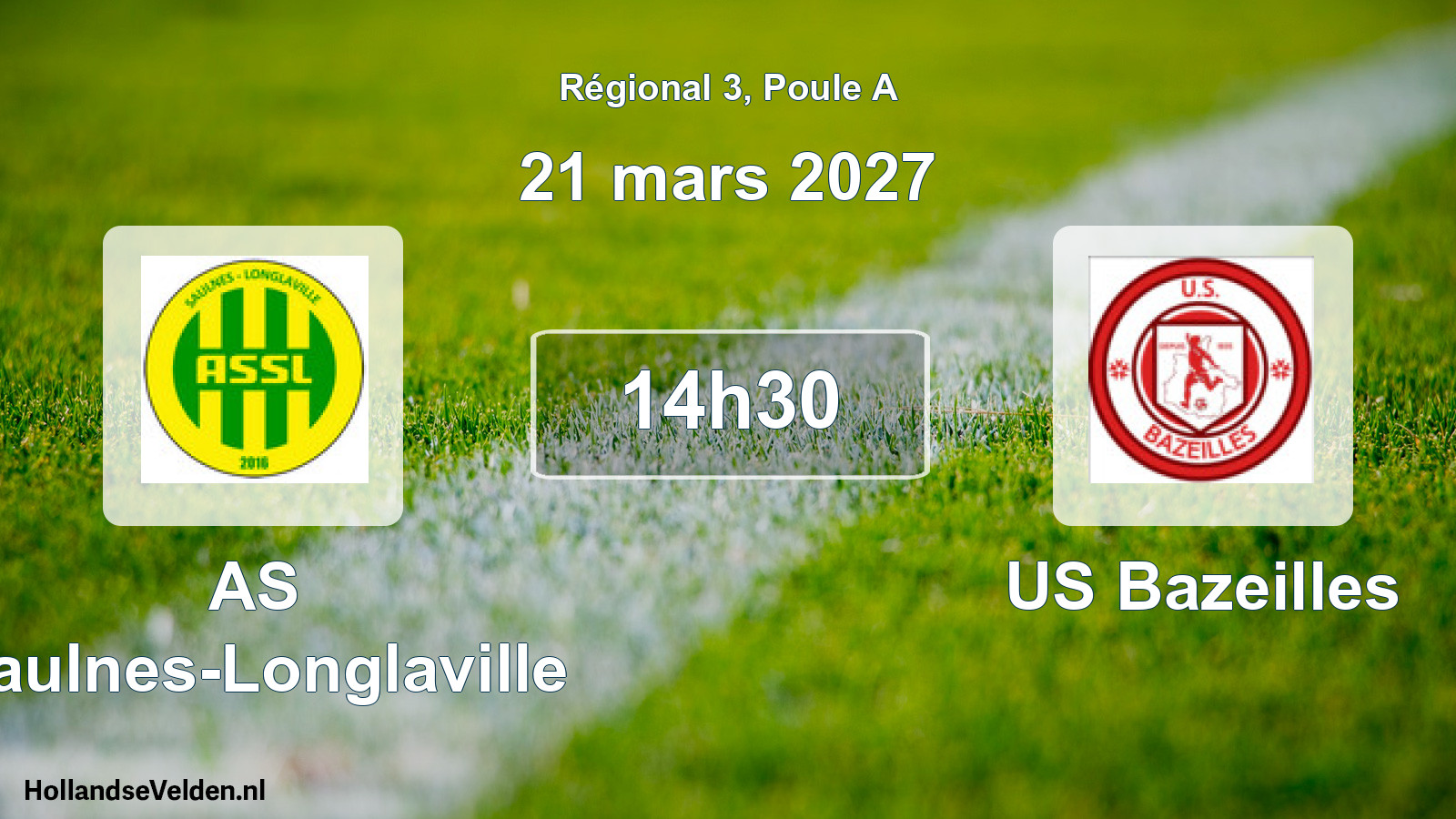 Match programmé: AS Saulnes-Longlaville - US Bazeilles (21 mars 2027)