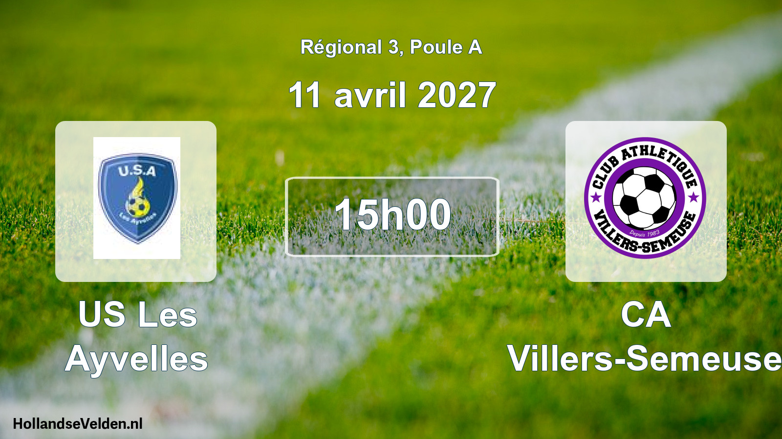Match programmé: US Les Ayvelles - CA Villers-Semeuse (11 avril 2027)