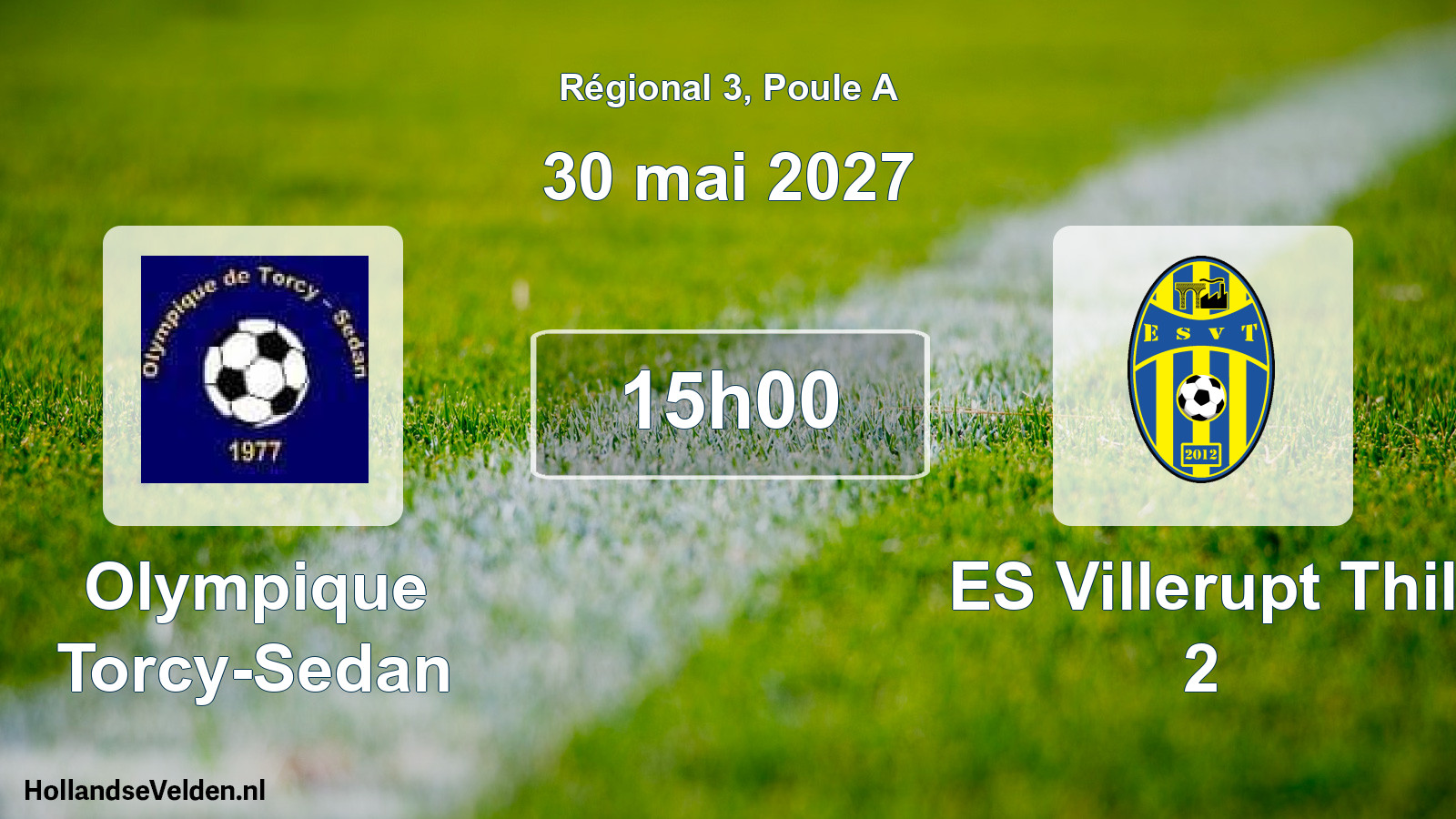 Match programmé: Olympique Torcy-Sedan - ES Villerupt Thil 2 (30 mai 2027)