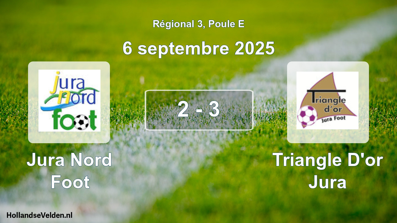 Gespeelde wedstrijd: Jura Nord Foot - Triangle D'or Jura 2 - 3 (6 septembre 2025)