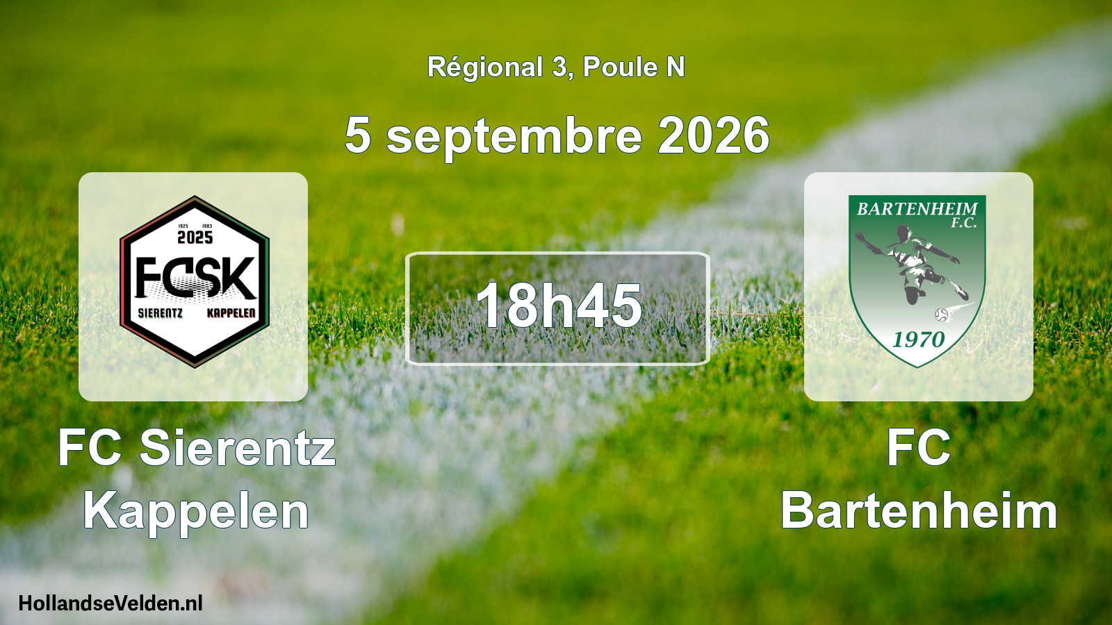 Scheduled Match: FC Sierentz Kappelen - FC Bartenheim (5 September 2026)