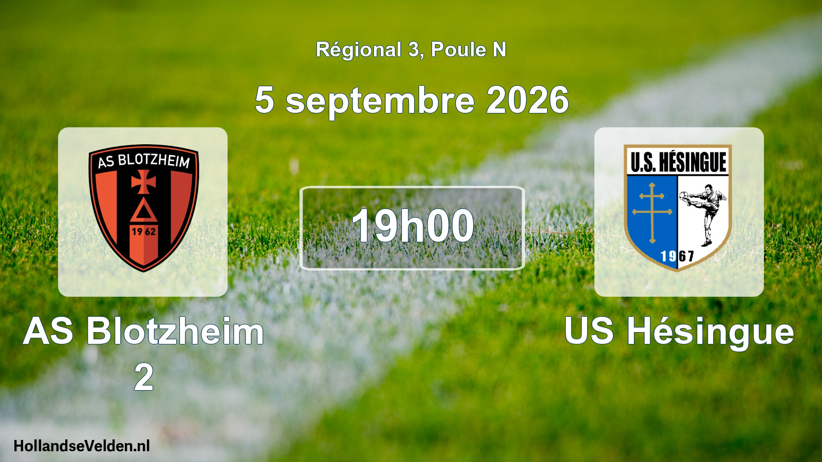 Match programmé: AS Blotzheim 2 - US Hésingue (4 septembre 2026)