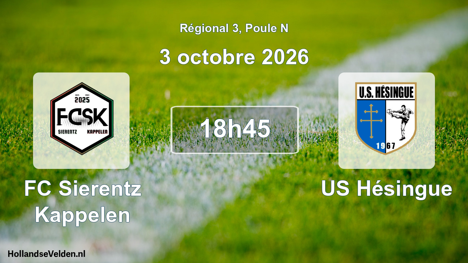Scheduled Match: FC Sierentz Kappelen - US Hésingue (3 October 2026)