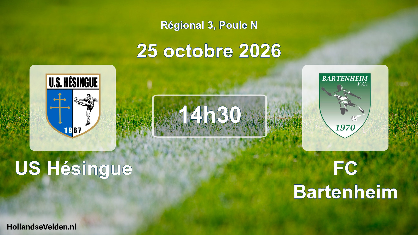 Scheduled Match: US Hésingue - FC Bartenheim (25 October 2026)