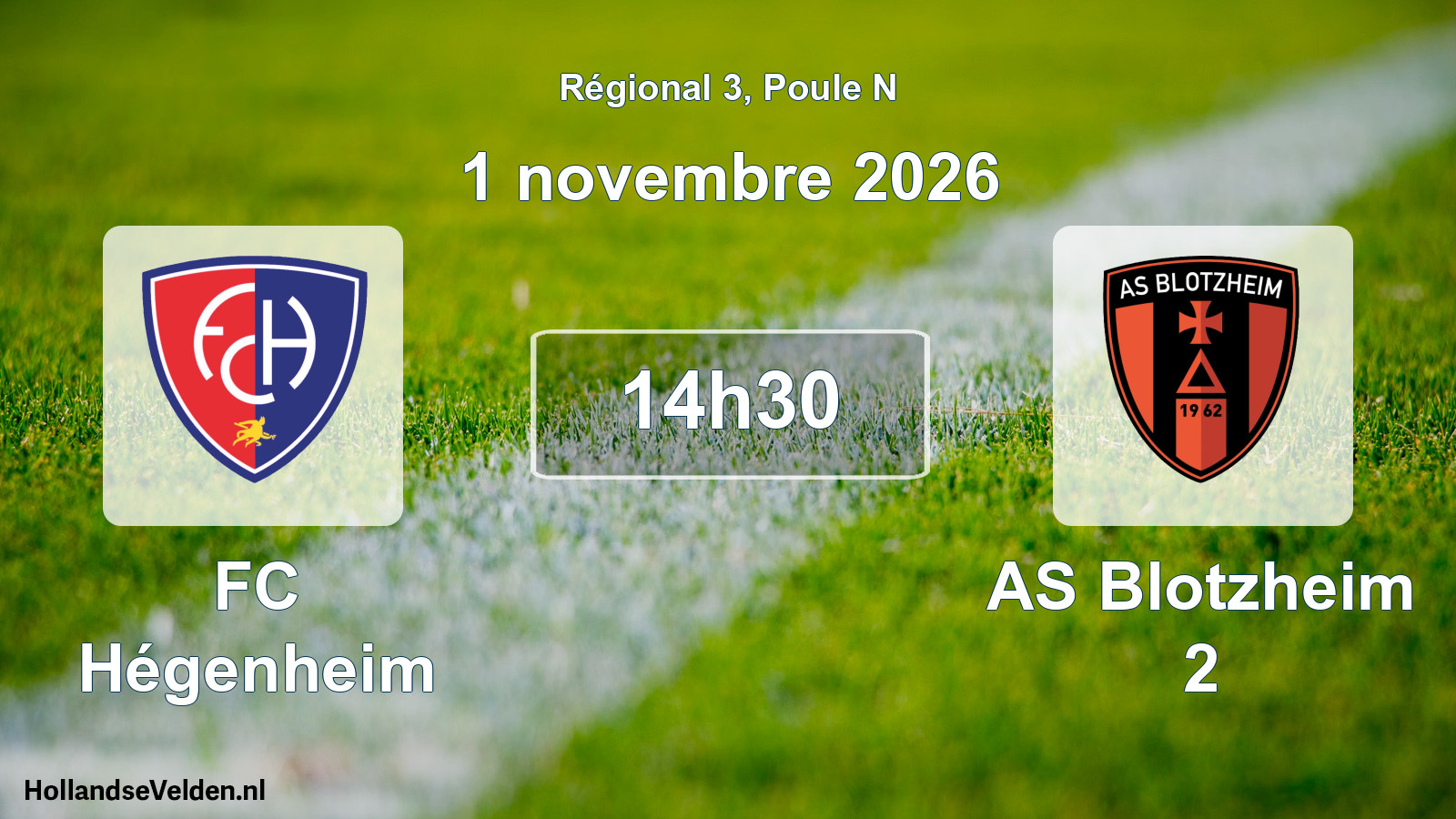 Match programmé: FC Hégenheim - AS Blotzheim 2 (1 novembre 2026)