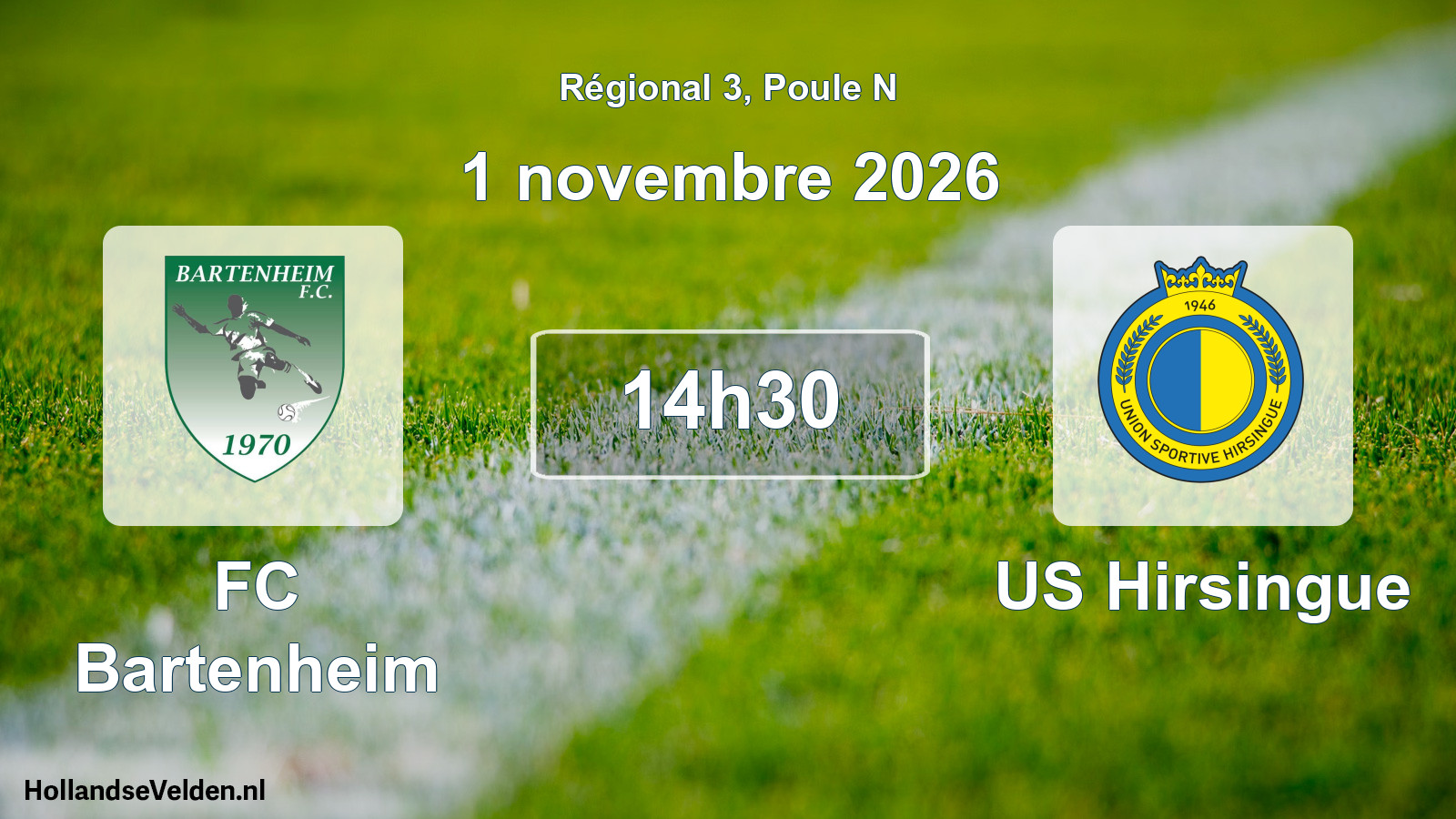 Scheduled Match: FC Bartenheim - US Hirsingue (1 November 2026)