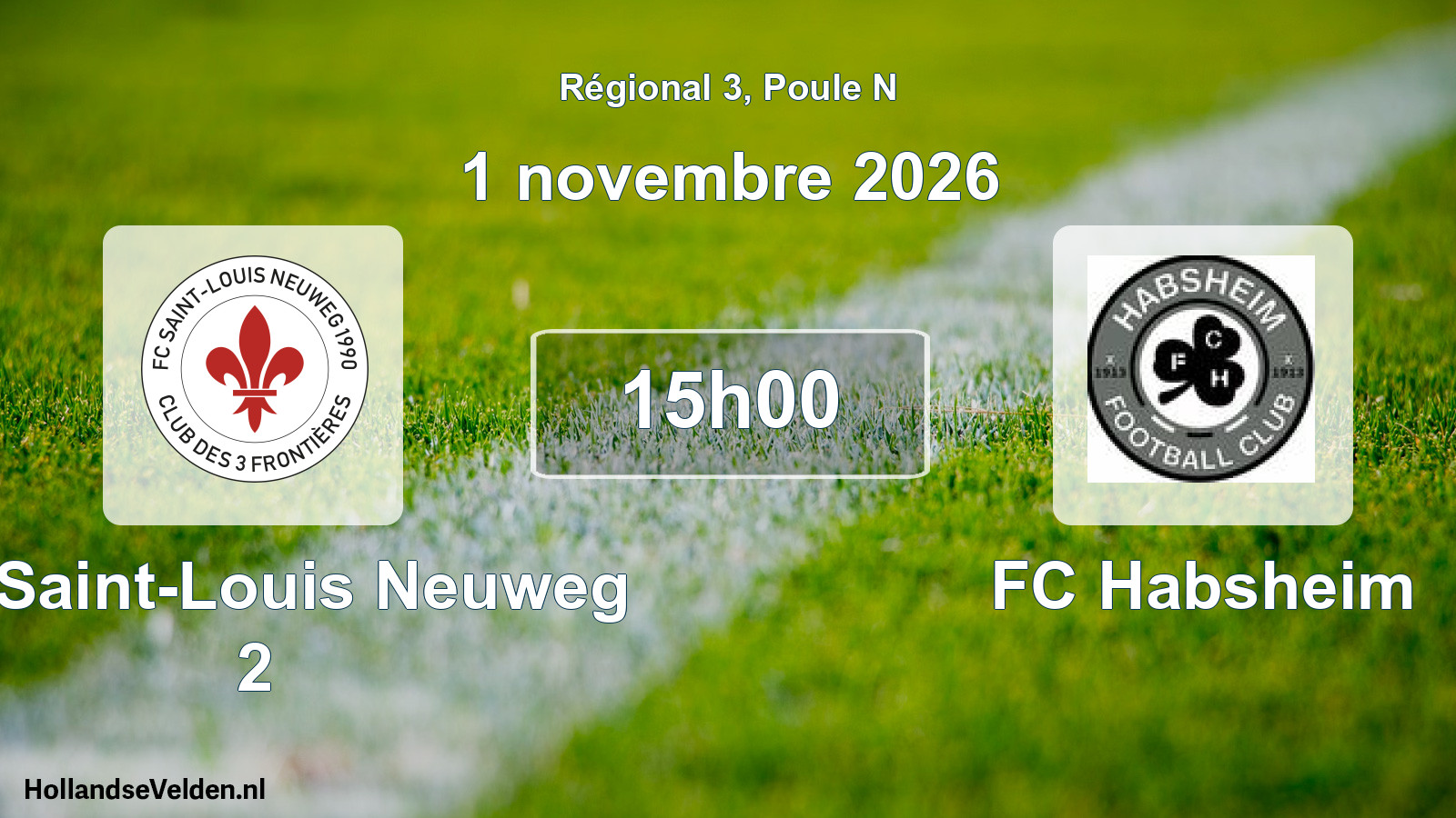Scheduled Match: FC Saint-Louis Neuweg 2 - FC Habsheim (1 November 2026)