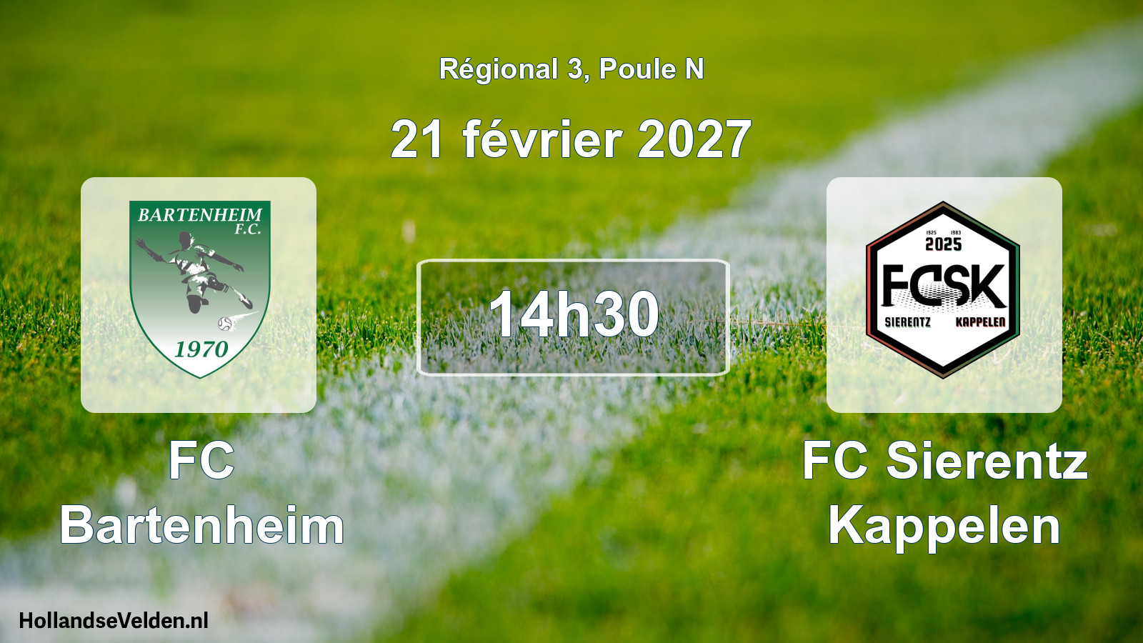 Scheduled Match: FC Bartenheim - FC Sierentz Kappelen (21 February 2027)