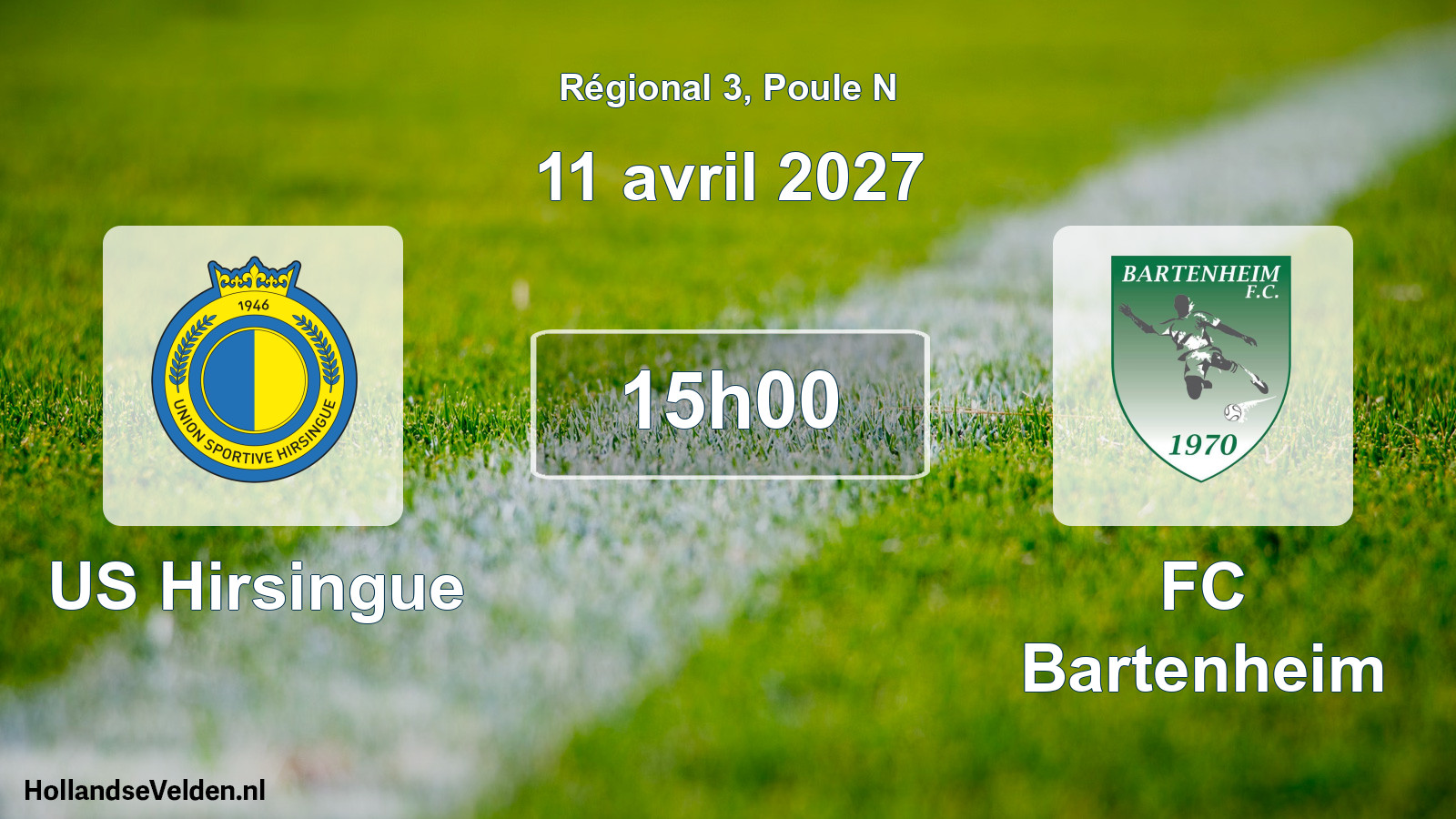 Scheduled Match: US Hirsingue - FC Bartenheim (11 April 2027)