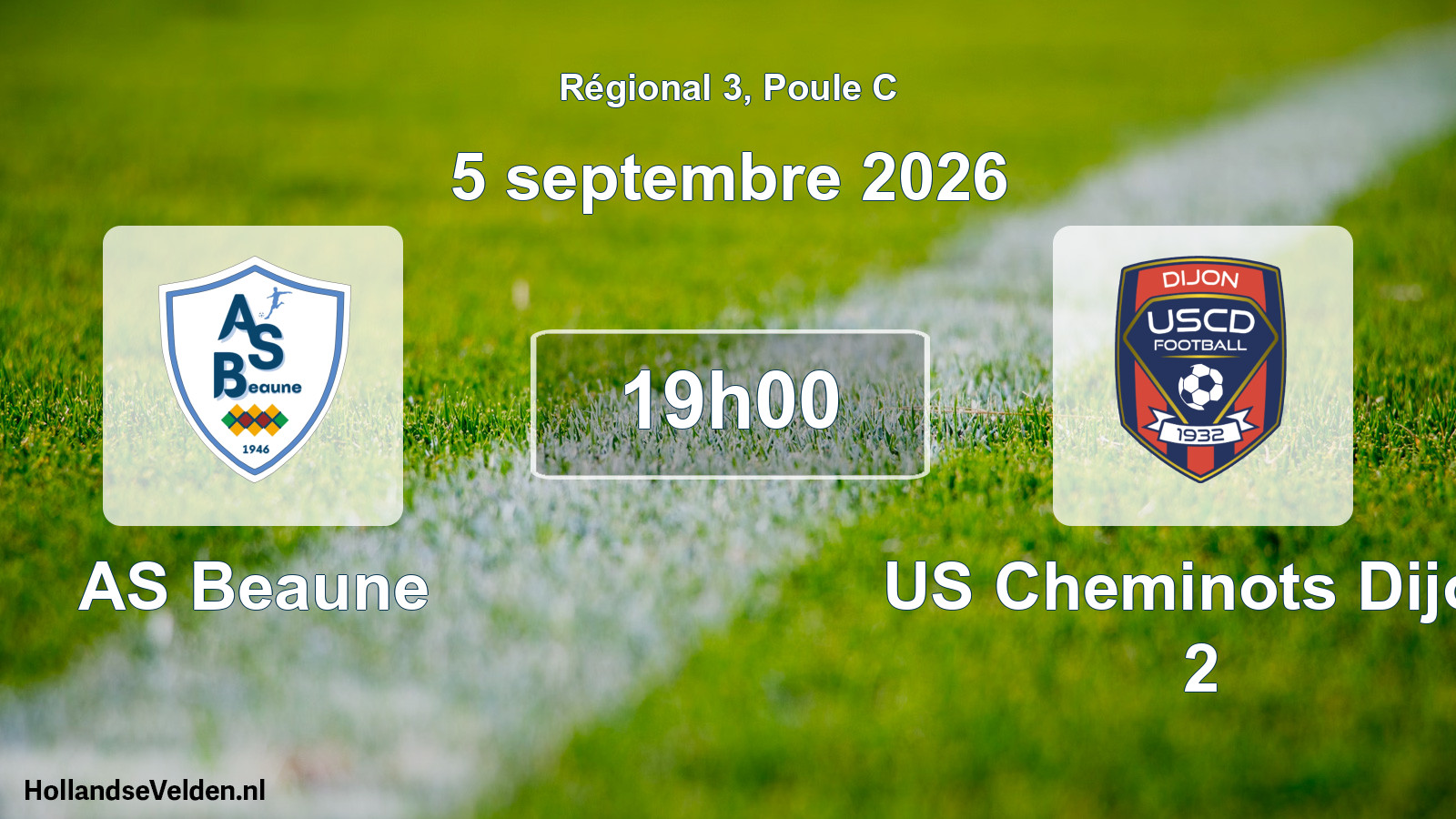 Scheduled Match: AS Beaune - US Cheminots Dijon 2 (5 September 2026)