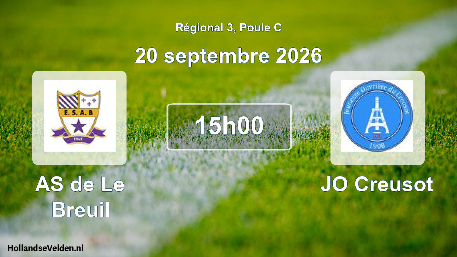 Scheduled Match: AS de Le Breuil - JO Creusot (20 September 2026)