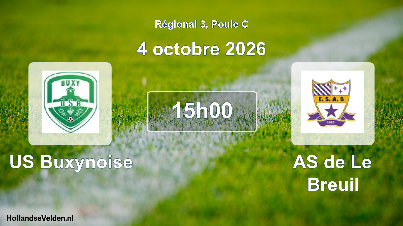 Match programmé: US Buxynoise - AS de Le Breuil (4 octobre 2026)