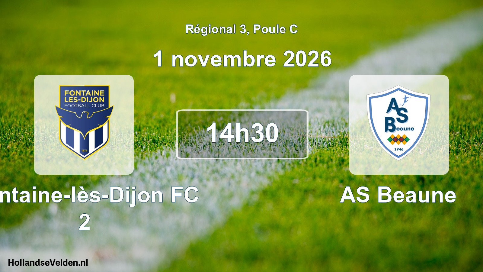 Scheduled Match: Fontaine-lès-Dijon FC 2 - AS Beaune (1 November 2026)