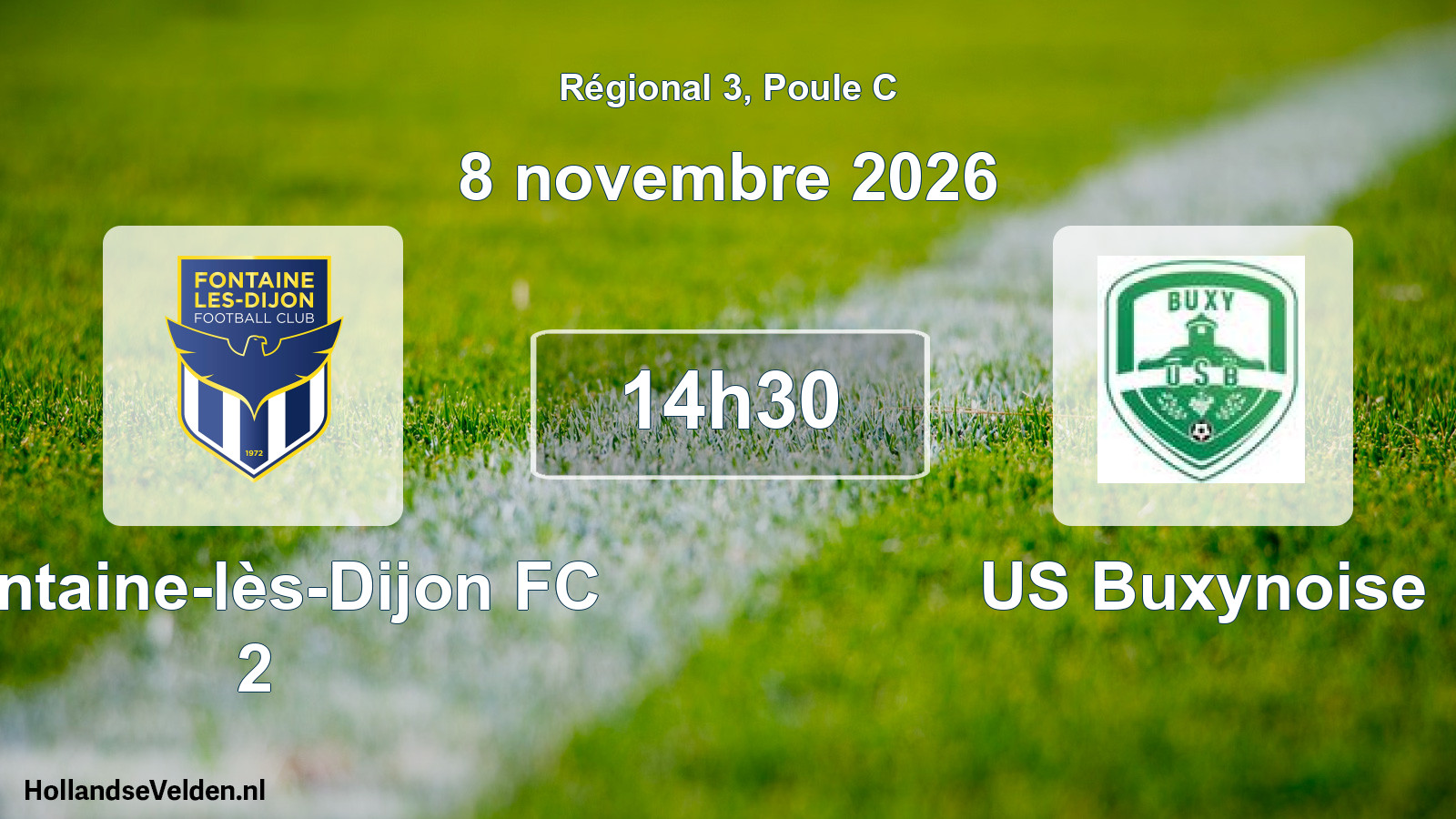 Scheduled Match: Fontaine-lès-Dijon FC 2 - US Buxynoise (8 November 2026)
