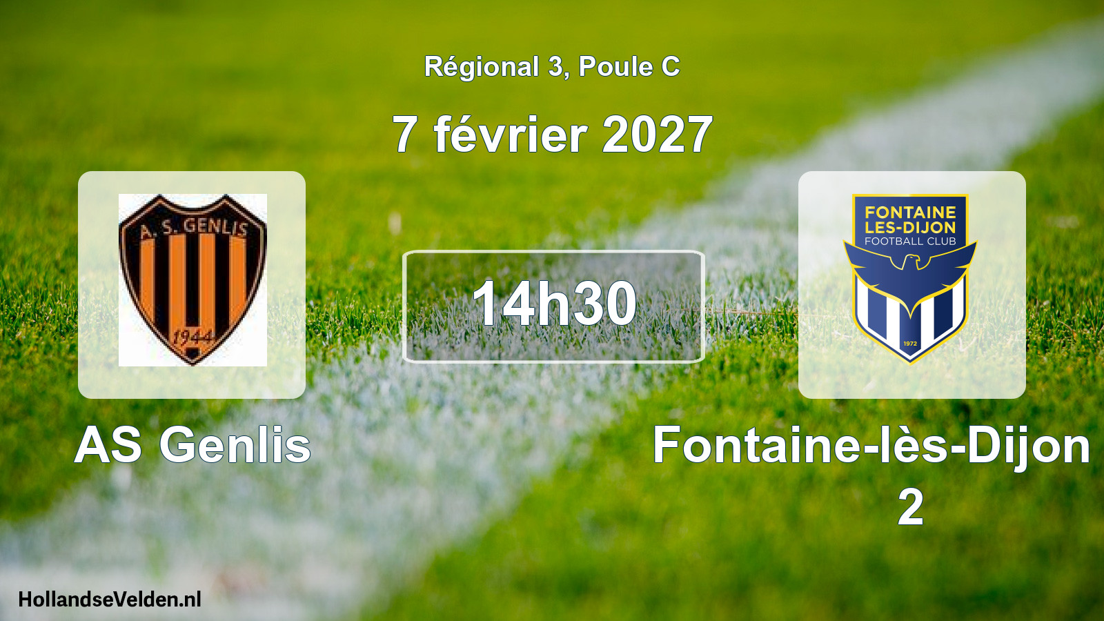 Scheduled Match: AS Genlis - Fontaine-lès-Dijon FC 2 (7 February 2027)
