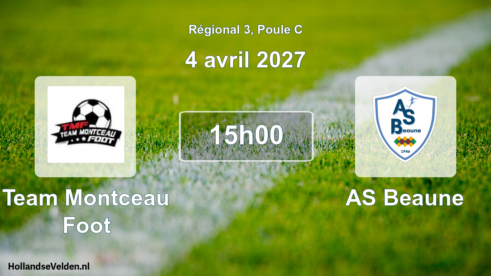 Match programmé: Team Montceau Foot - AS Beaune (4 avril 2027)