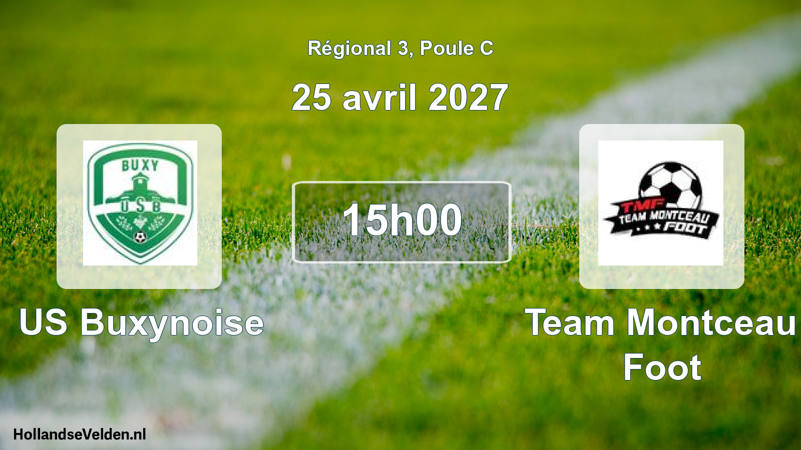 Scheduled Match: US Buxynoise - Team Montceau Foot (25 April 2027)