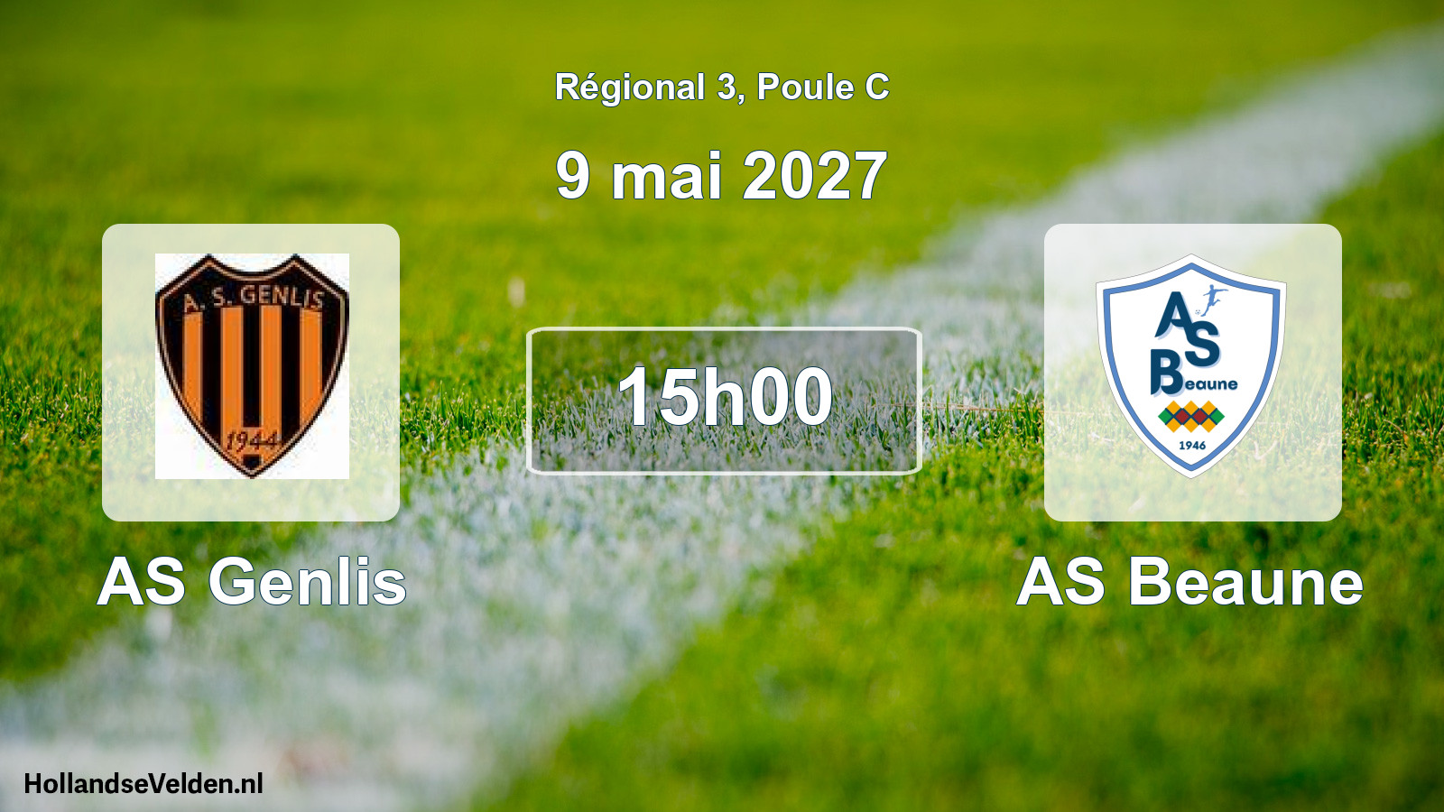 Scheduled Match: AS Genlis - AS Beaune (9 May 2027)