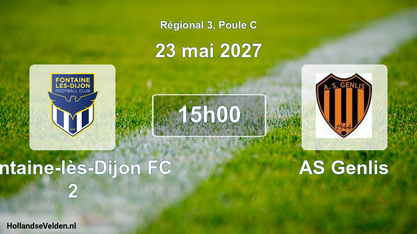 Scheduled Match: Fontaine-lès-Dijon FC 2 - AS Genlis (23 May 2027)