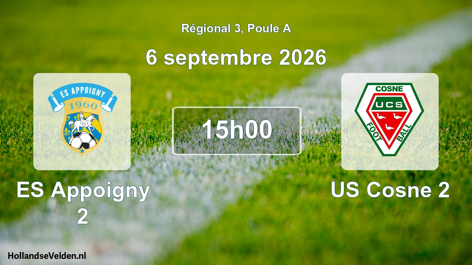 Scheduled Match: ES Appoigny 2 - US Cosne 2 (6 September 2026)