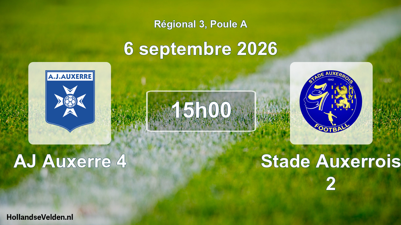 Scheduled Match: AJ Auxerre 4 - Stade Auxerrois 2 (6 September 2026)