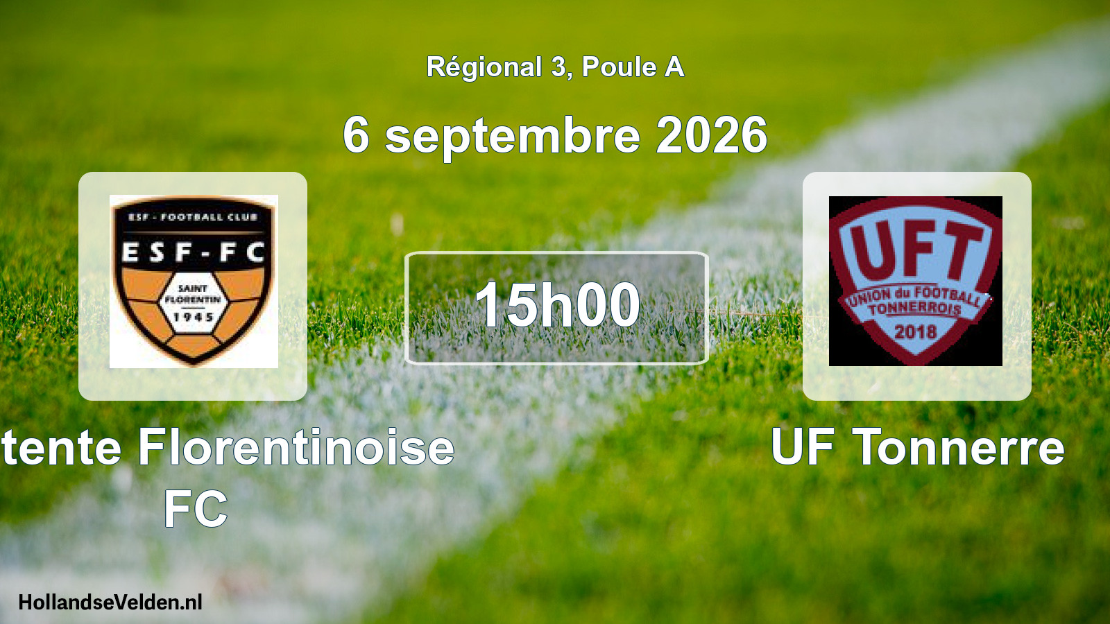 Scheduled Match: Entente Florentinoise FC - UF Tonnerre (6 September 2026)