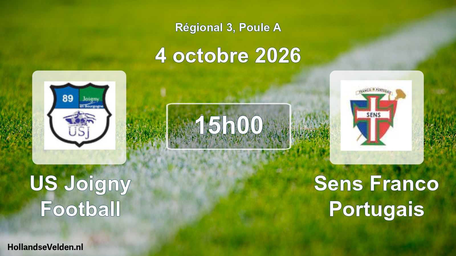 Match programmé: US Joigny Football - Sens Franco Portugais (4 octobre 2026)