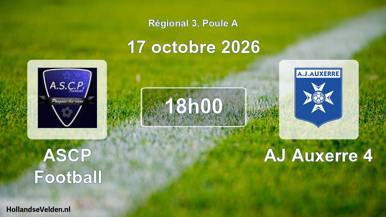Scheduled Match: ASCP Football - AJ Auxerre 4 (17 October 2026)