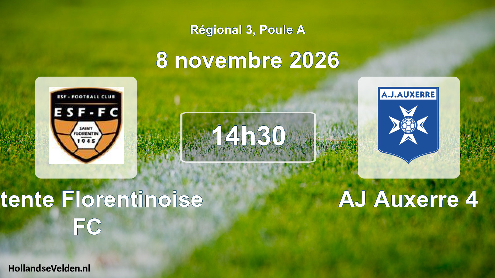 Scheduled Match: Entente Florentinoise FC - AJ Auxerre 4 (8 November 2026)