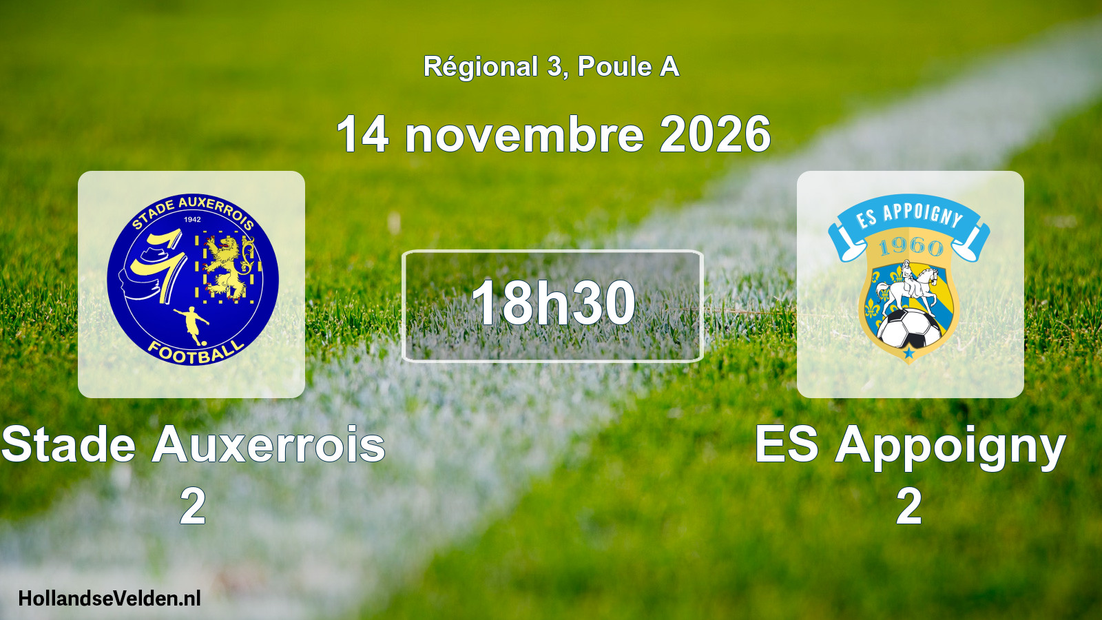 Scheduled Match: Stade Auxerrois 2 - ES Appoigny 2 (14 November 2026)