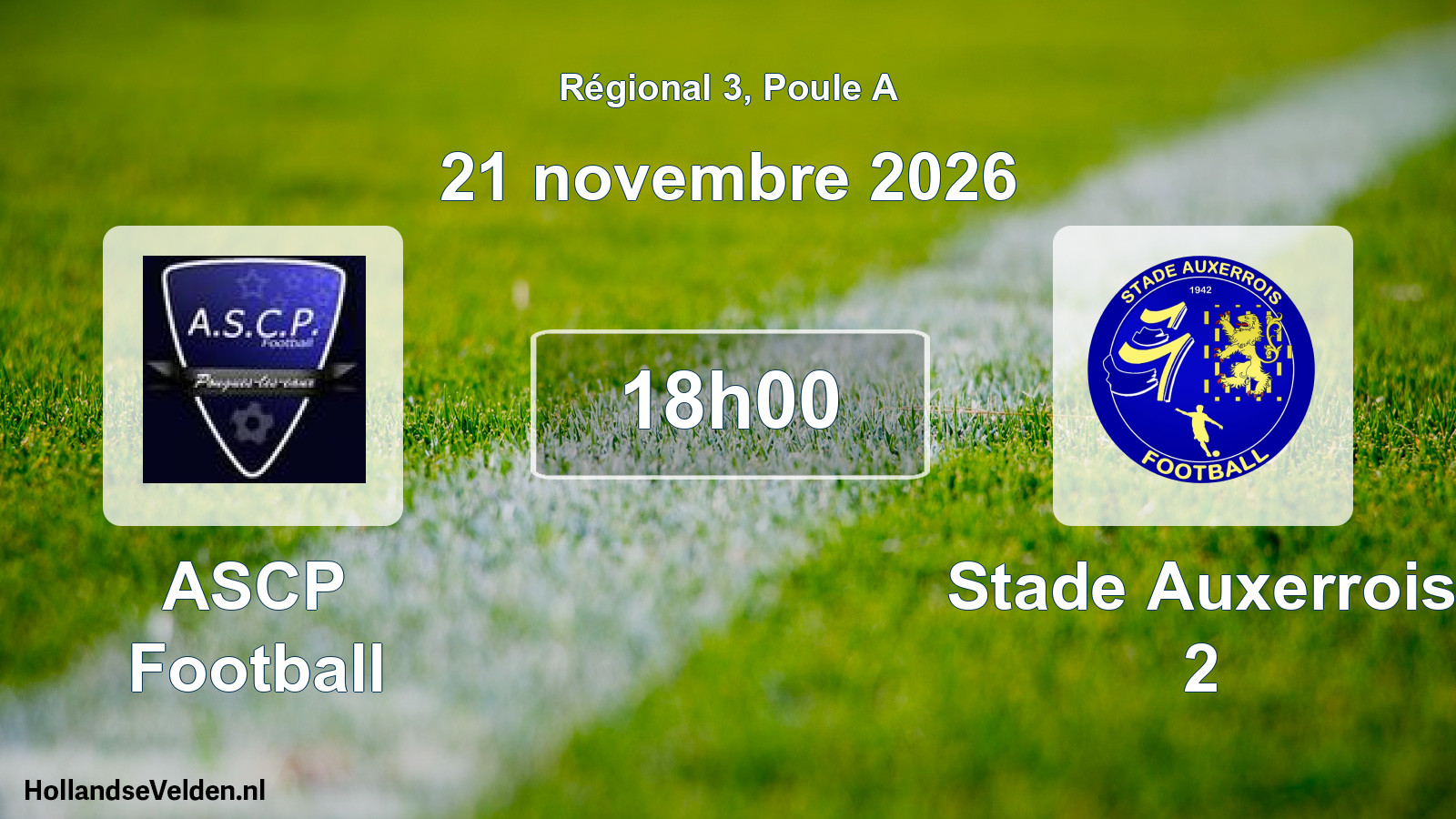 Scheduled Match: ASCP Football - Stade Auxerrois 2 (21 November 2026)