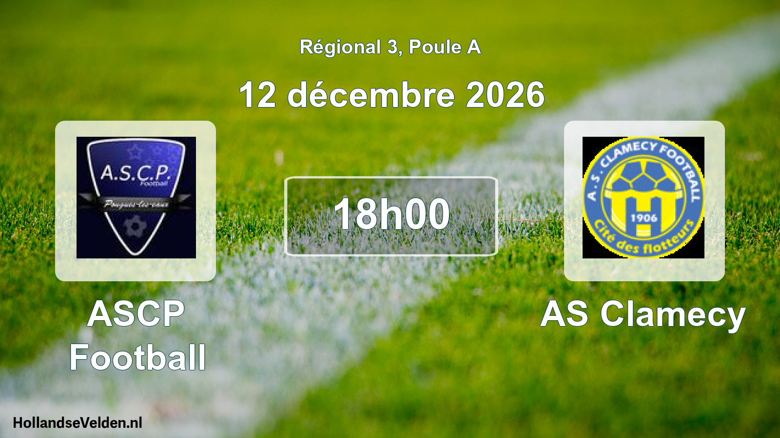 Scheduled Match: ASCP Football - AS Clamecy (12 December 2026)
