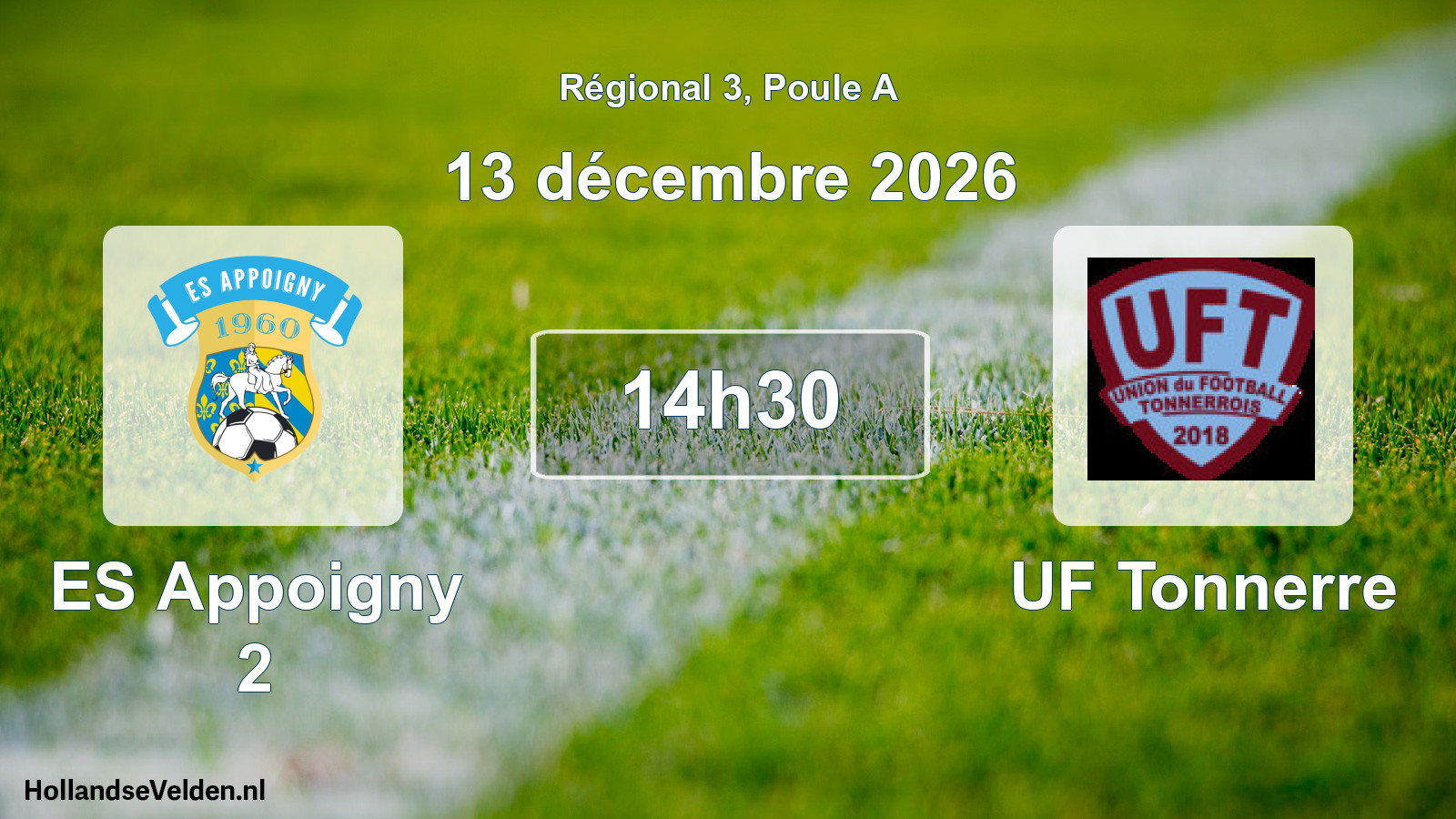 Scheduled Match: ES Appoigny 2 - UF Tonnerre (13 December 2026)