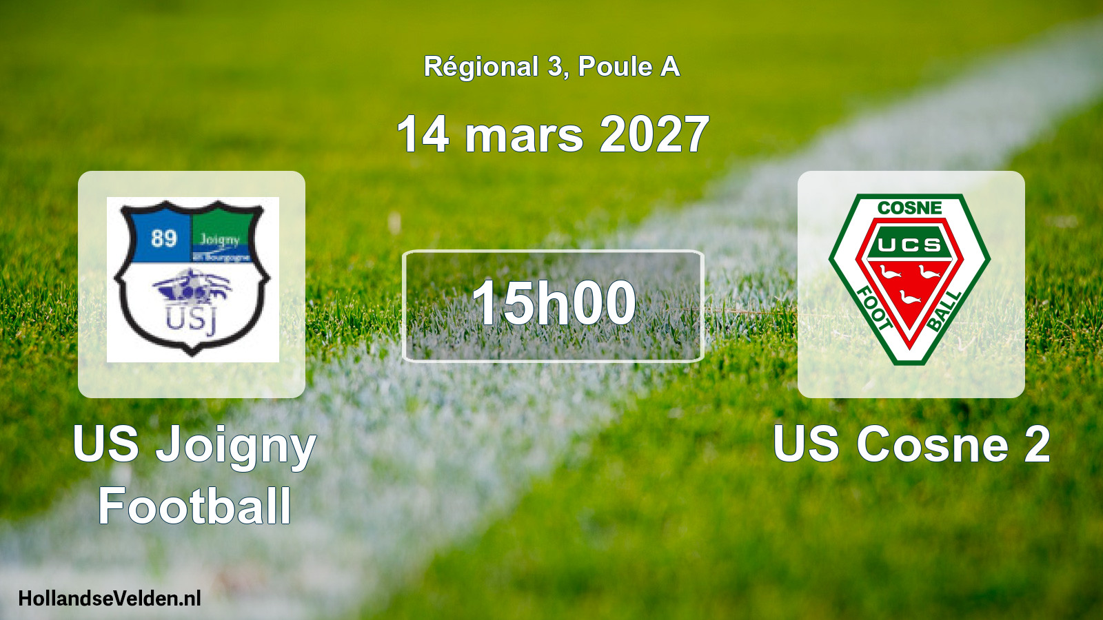 Match programmé: US Joigny Football - US Cosne 2 (14 mars 2027)