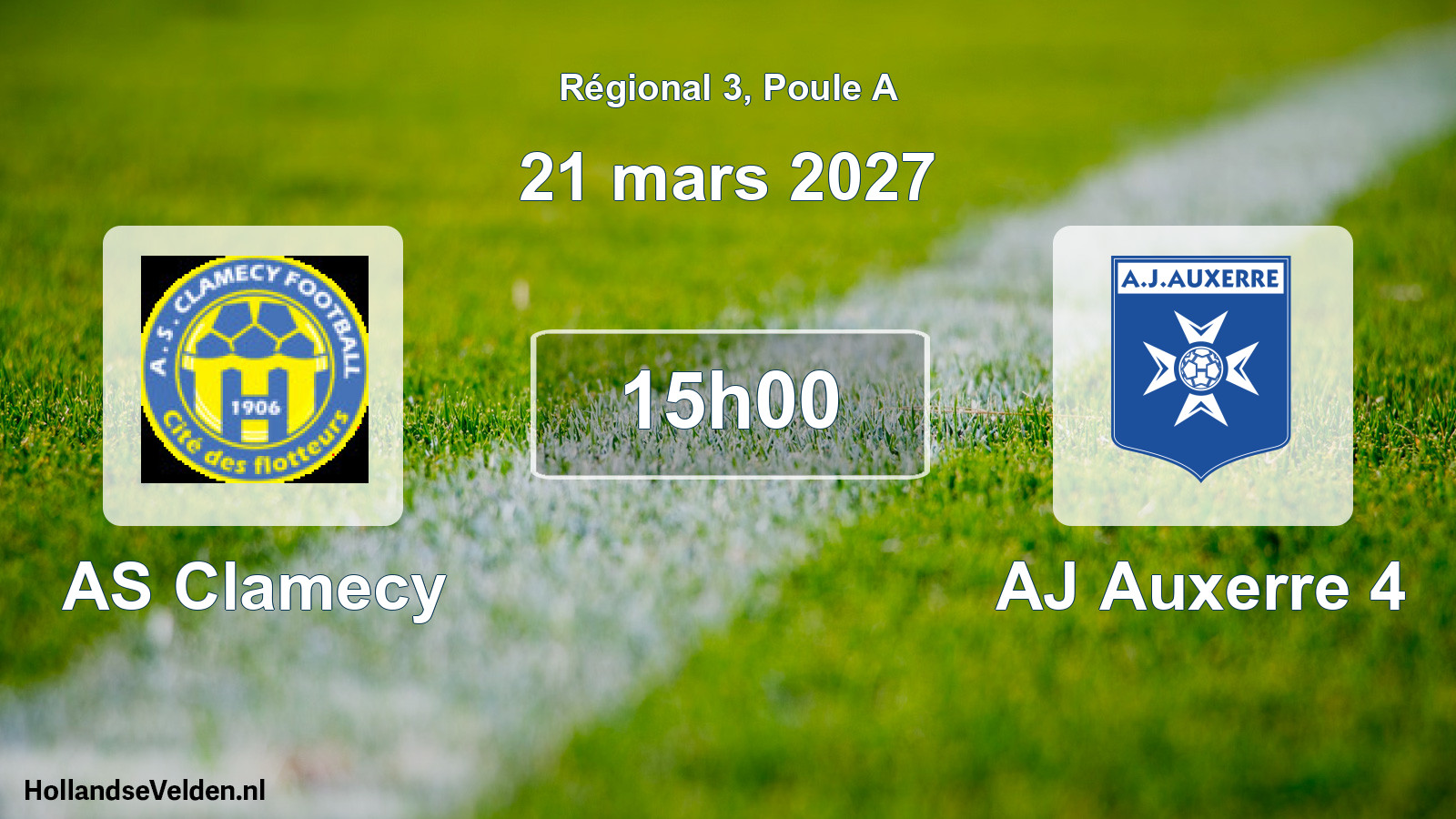 Match programmé: AS Clamecy - AJ Auxerre 4 (21 mars 2027)