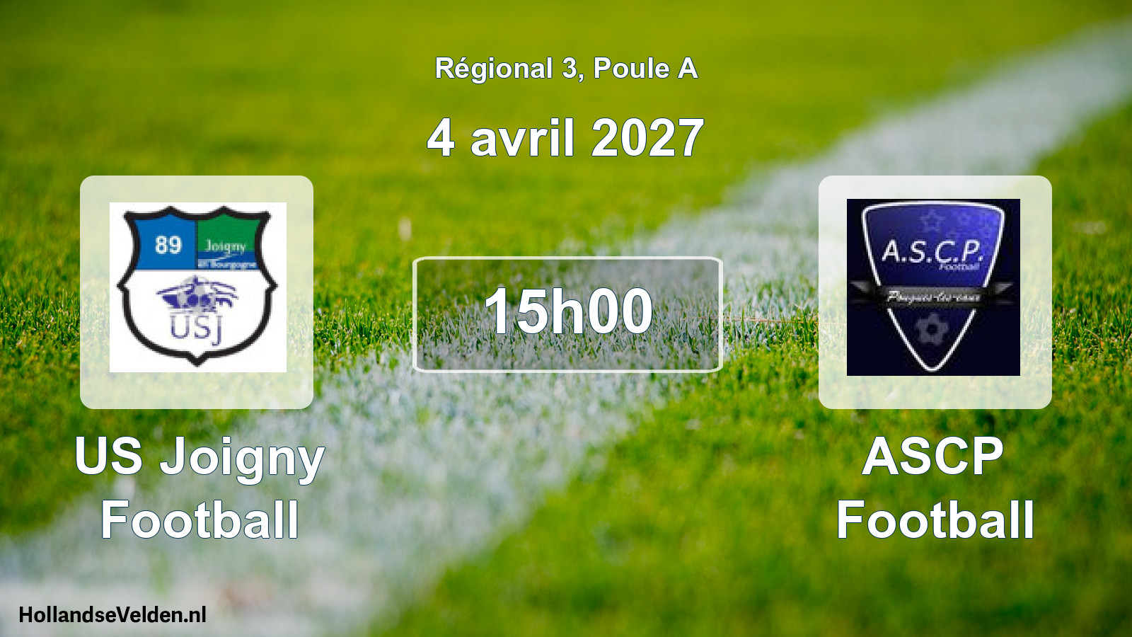 Scheduled Match: US Joigny Football - ASCP Football (4 April 2027)