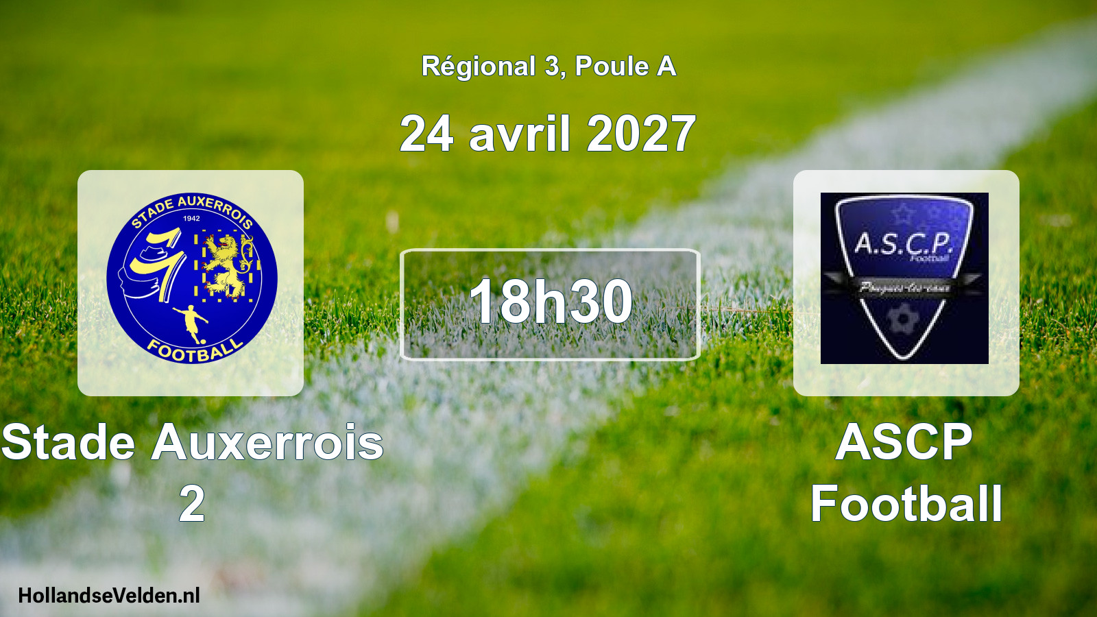 Scheduled Match: Stade Auxerrois 2 - ASCP Football (24 April 2027)