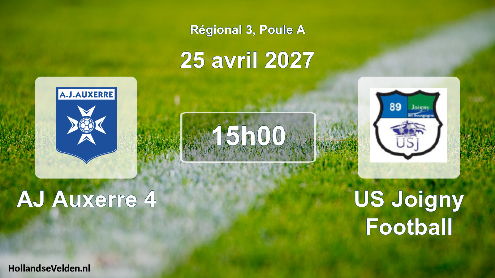Scheduled Match: AJ Auxerre 4 - US Joigny Football (25 April 2027)