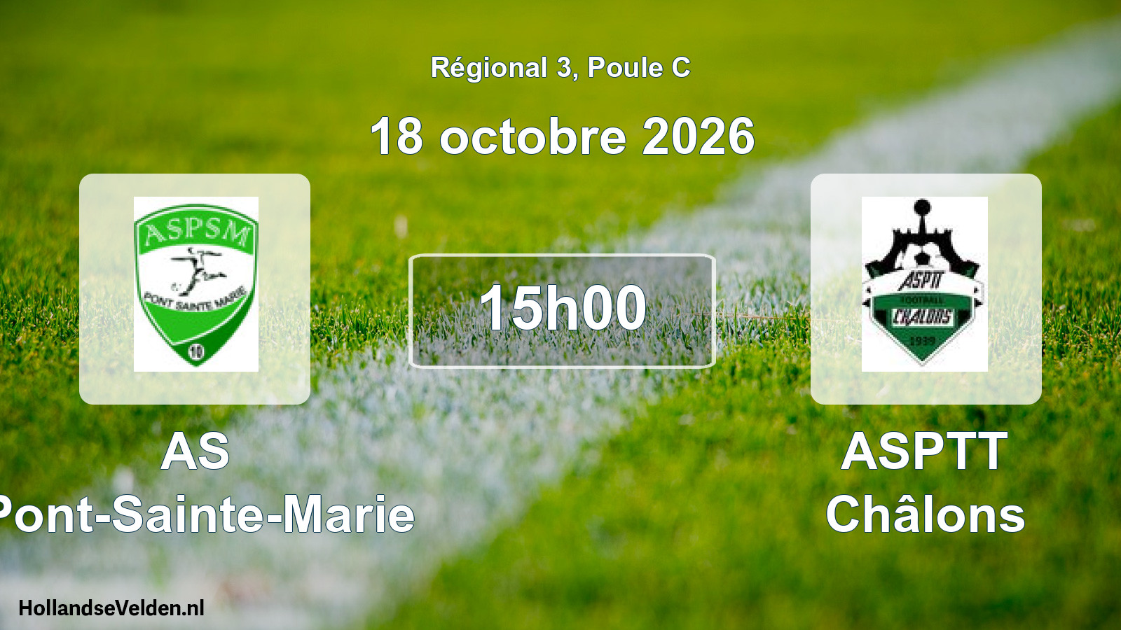 Scheduled Match: AS Pont-Sainte-Marie - ASPTT Châlons (18 October 2026)