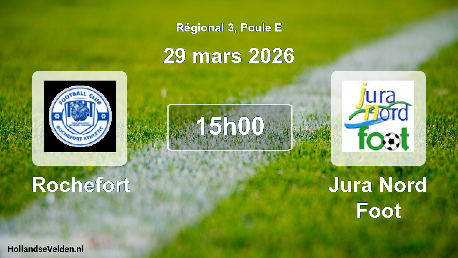 Geplande wedstrijd: Rochefort - Jura Nord Foot (29 maart 2026)