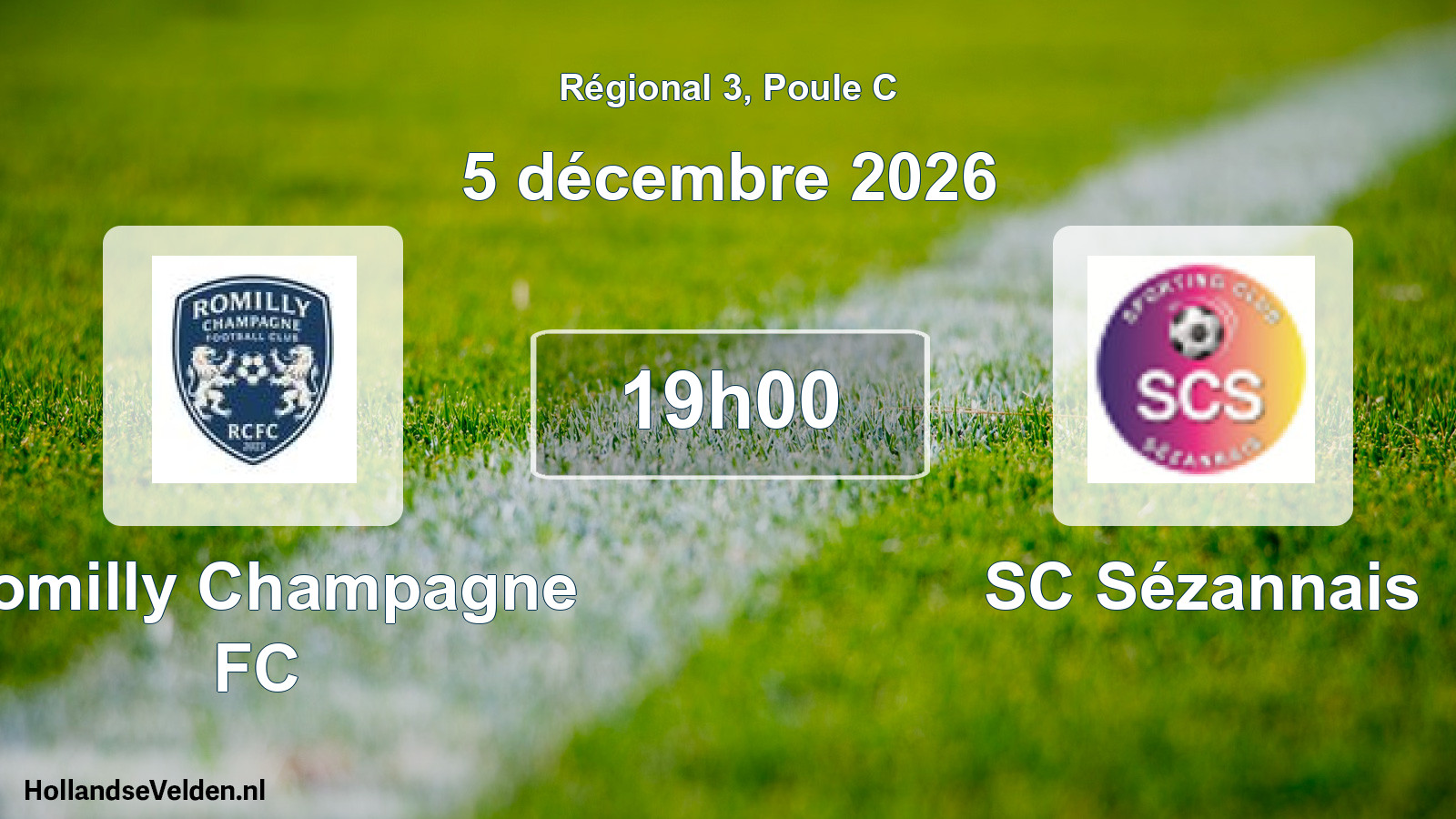Scheduled Match: Romilly Champagne FC - SC Sézannais (5 December 2026)