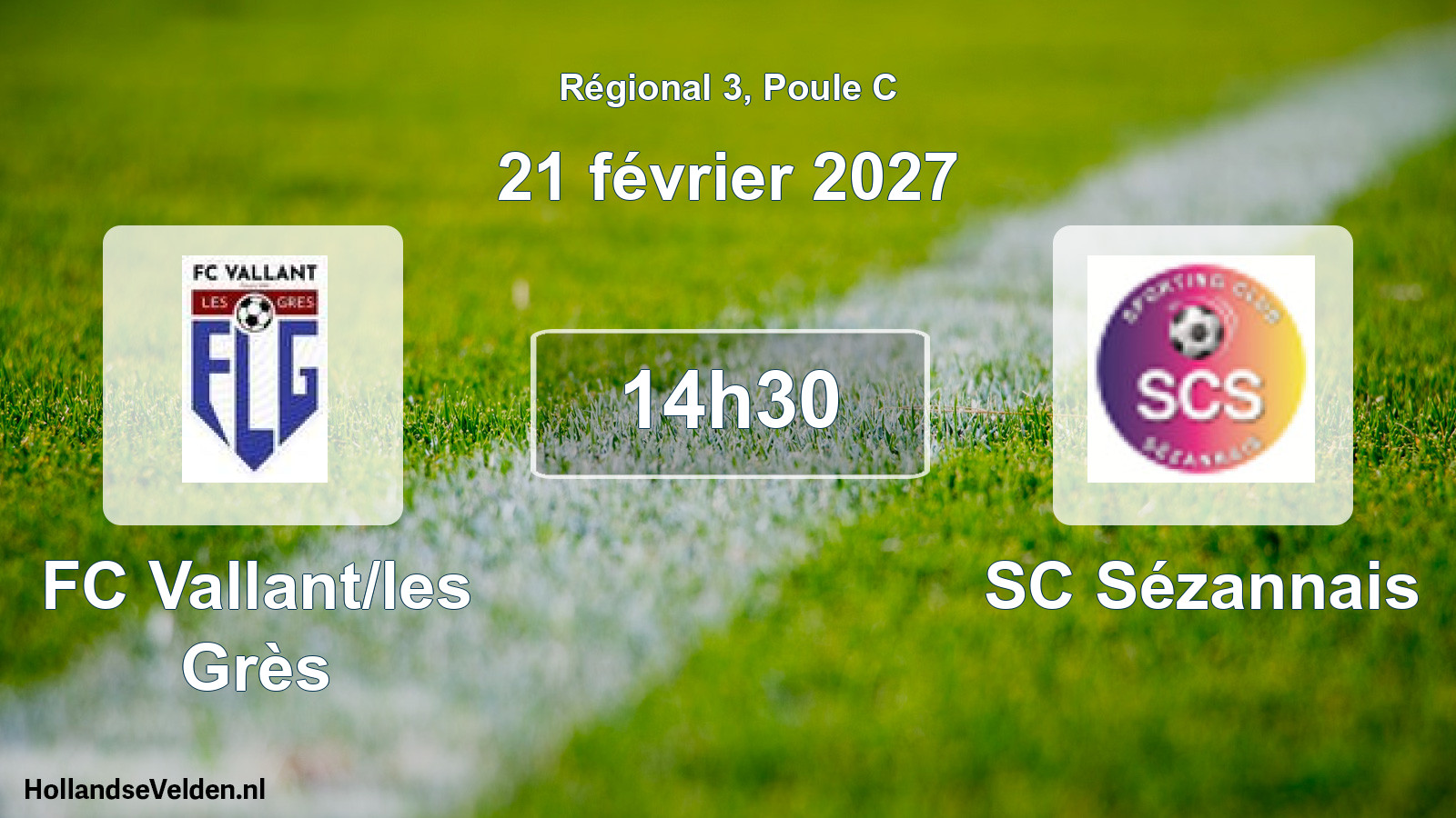 Scheduled Match: FC Vallant/les Grès - SC Sézannais (21 February 2027)