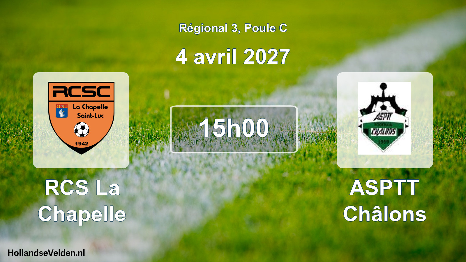 Scheduled Match: RCS La Chapelle - ASPTT Châlons (4 April 2027)