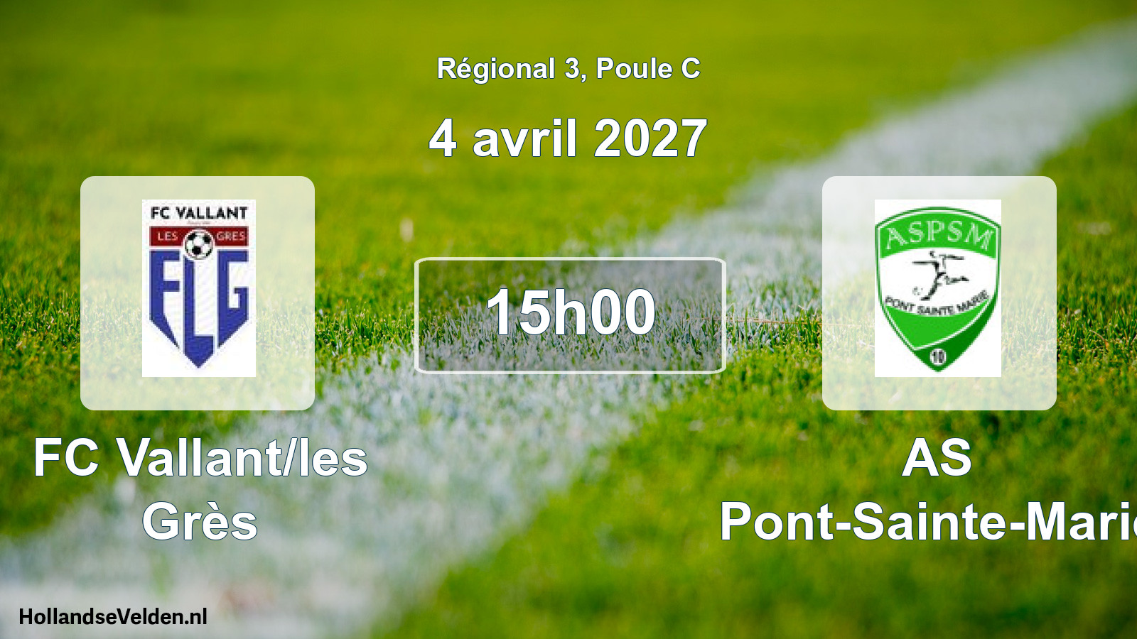 Scheduled Match: FC Vallant/les Grès - AS Pont-Sainte-Marie (4 April 2027)