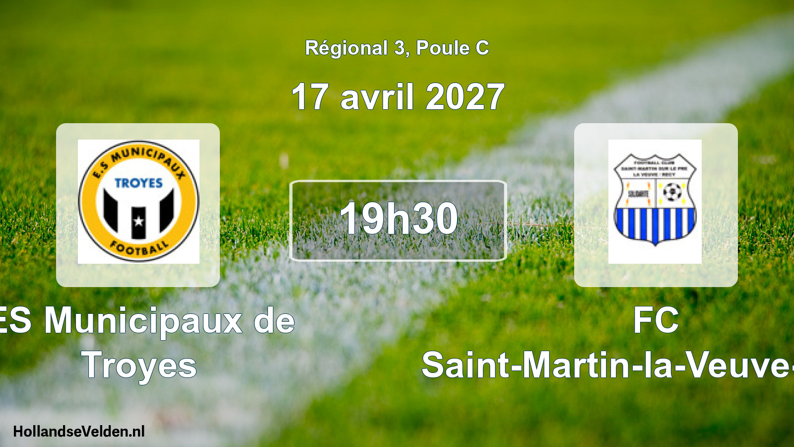 Scheduled Match: ES Municipaux de Troyes - FC Saint-Martin-la-Veuve-Recy (17 April 2027)
